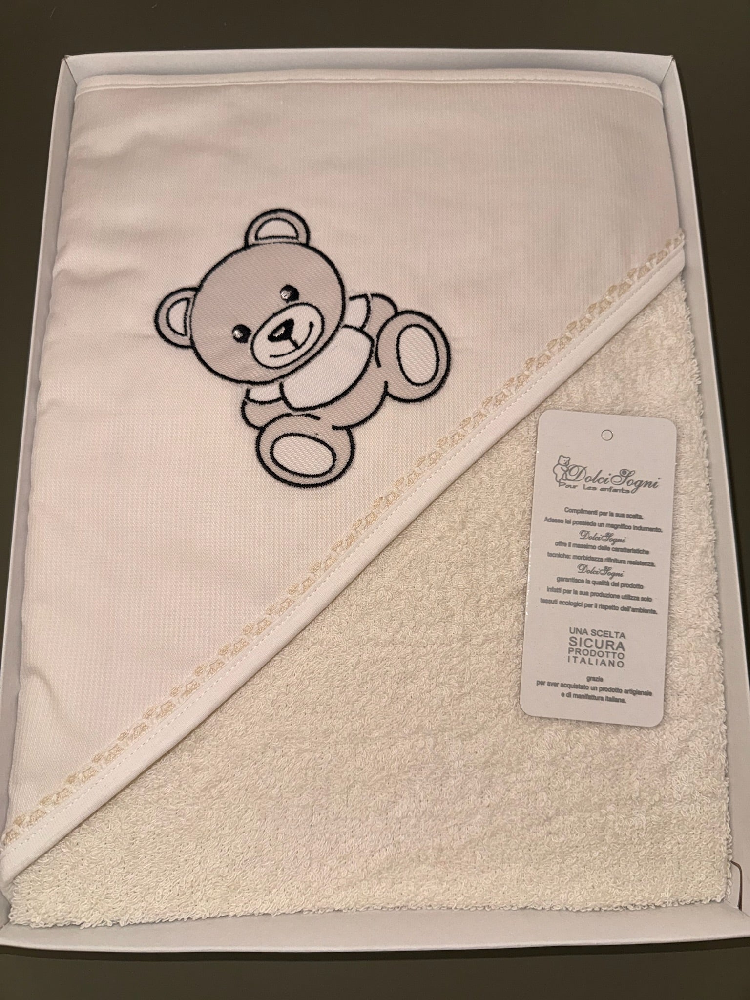 Accappatoio Triangolo Dolci Sogni Teddy